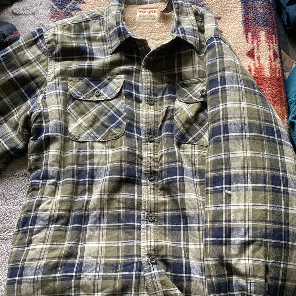 Wrangler Green and Blue Plaid Jacket